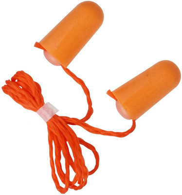 Vidhmahi 3M 1110 Corded Foam Disposable Noise Reduction 10 pcs Ear Plugs (Orange) Ear Plug(Orange)