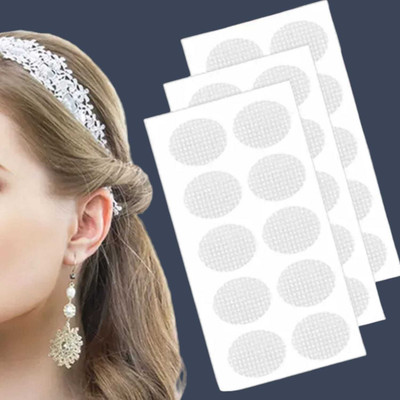 AirSoft Single Sided Polyethylene Heavy Earrings Adhesive Lift Patch 30 (ET) Earring Lobe Support Tape (Manual)(Set of 30, Transparent)