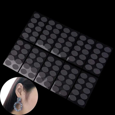 AirSoft Single Sided Polyethylene Heavy Earrings Adhesive Lift Patch 100 (Y) Earring Lobe Support Tape (Manual)(Set of 100, Transparent)