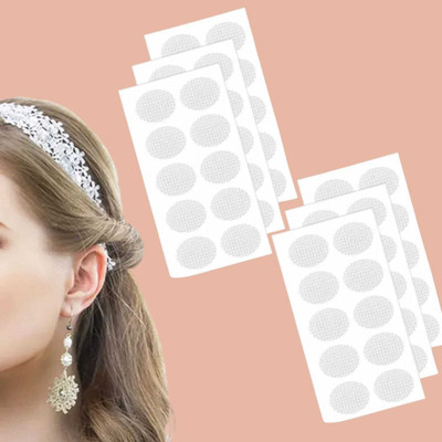 AirSoft Single Sided Polyethylene Heavy Earrings Adhesive Lift Patch 60 (BE) Earring Lobe Support Tape (Manual)(Set of 60, Transparent)
