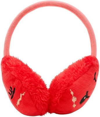 RATRA Winter Outdoor Wear Adjustable Size Red Ear Muffs for Kids, Girls and Women Ear Muff(Pack of 1)