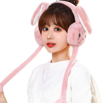 S STARTREND Winter Funny 1 Pink Head Phone Moving Air Pump Earmuff for Girls/Women's Ear Muff(Pack of 1)