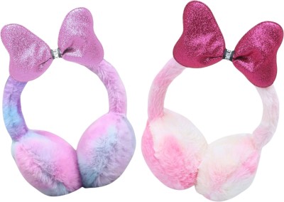 Trubliz Winter warm earmuffs Combo for girls and women. Colourful heart shape earmuffs Ear Muff(Pack of 2)