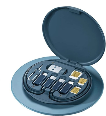 CHG Round Multifunctional Mobile Utility Kit Earphone Cable Organizer