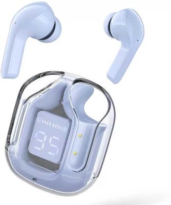BDSHIPPING Ultra Pods wireless LED Digital Display Transparent Headset Bluetooth ( WHITE) Earphone Cable Organizer