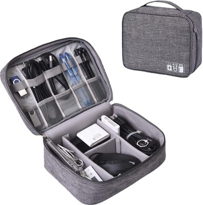 Mungat Gadget Tech Organizer Case,Electronic Accessories Bag For Hard Disk,Pen Drive(Grey)