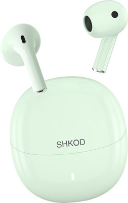SHKOD Bluetooth 5.3 ENC 25h Playtime 5 min Fast Charging, AirLits7 Earbuds Bluetooth(Green, True Wireless)