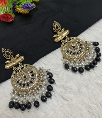 SATRANGI JEWEL SATRANGI JEWEL PEARLY DESIGNER EARRINGS Alloy Chandbali Earring