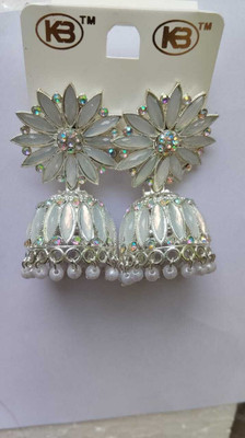 US Products classic white earrings Alloy Hoop Earring