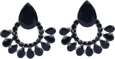 DEGHLAM DEGHLAM Alloy Black Earrings stone For Women & Girls Brass Drops & Danglers Cubic Zirconia Alloy Drops & Danglers