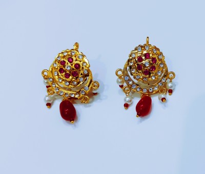vsr Floral Earrings Pearl Brass Stud Earring