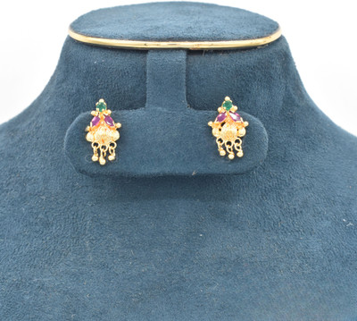 gvg small jhummakas Cubic Zirconia Alloy Jhumki Earring