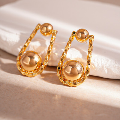 Dressberry Earrings for girls women korean stylish Studs golden ear rings Anti Tarnish Alloy, Metal, Stainless Steel Plug Earring, Stud Earring, Drops & Danglers, Hoop Earring, Earring Set
