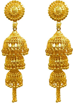 ANOUK 1 gm Gold Plated Premium jhumkhas Alloy Jhumki Earring
