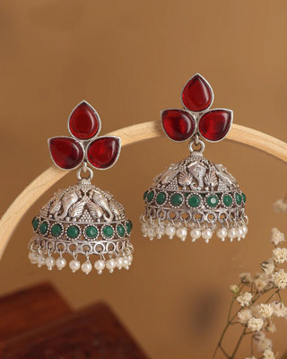 ecom.preshti Mayuksh Jhumki Earrings Pearl Brass Jhumki Earring