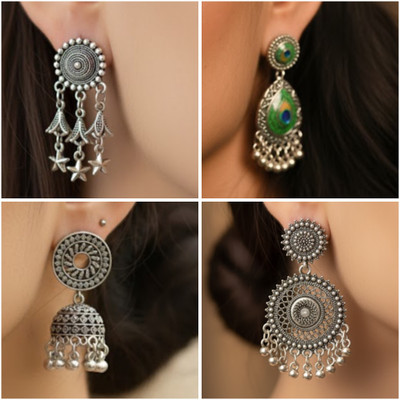 CARRYMUSE RTE20E629 Zircon Alloy Jhumki Earring, Drops & Danglers, Chandbali Earring, Huggie Earring
