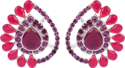 sunhari jewels Design402 Red Alloy Earring Set
