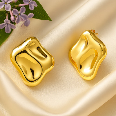 Estele Estele Gold Plated Modern & Fancy Demifine Stud Earrings for Girls and Women Alloy Stud Earring
