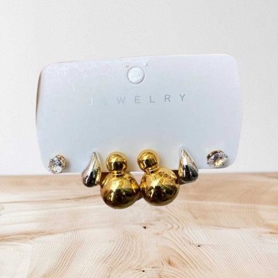 Elegant Fusionn 3 pcs studs Alloy Stud Earring