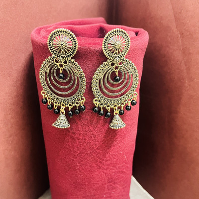 Fashion Paradise Black Round Earring Alloy Earring Set