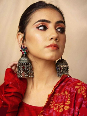Royalinn Oxidised Women Party Wear Alloy Jhumki Earring