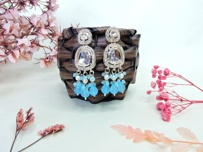 VATSALYA creation Uncut Kundan Crystal fitted Alloy Drops & Danglers