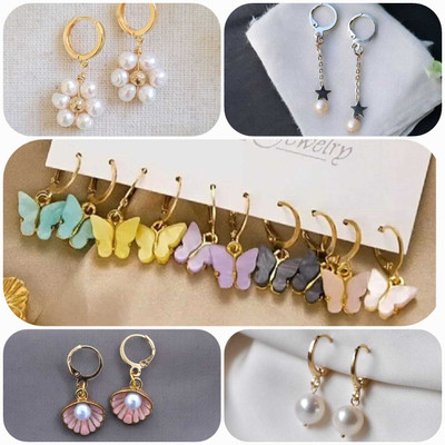ELCETRATD JEWELLERY Shimmering beautiful pack of 8 earrings combo for women and girls Crystal Alloy Earring Set