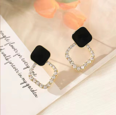 Harsu Collection korean Style Cubic Zirconia Earrings/Trendy and Latest Design Earrings Cubic Zirconia Alloy Earring Set, Drops & Danglers