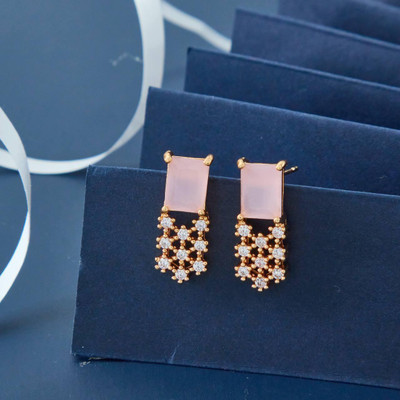 topshop TS 169 Cubic Zirconia, Diamond Brass Stud Earring