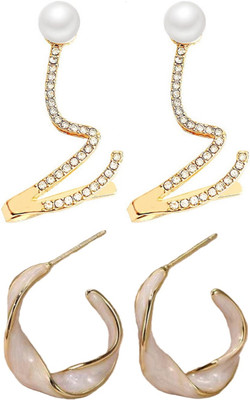Celestique Stylish Fashionable Latest Cuffs Earrings for Women Girls Alloy Earring Set