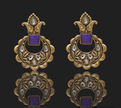 FFC-FASHION FOR CHOICE Trendy stunning big stone Alloy Chandbali Earring, Clip-on Earring, Stud Earring