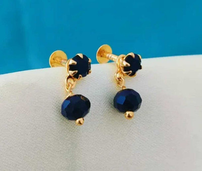 jeni Crystal stone earrings Copper Stud Earring