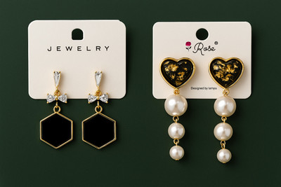 Janki Creation Stylish Gold-Plated Black Hexagon & Pearl Drop Earrings Combo Alloy Chandbali Earring, Drops & Danglers, Jhumki Earring, Stud Earring
