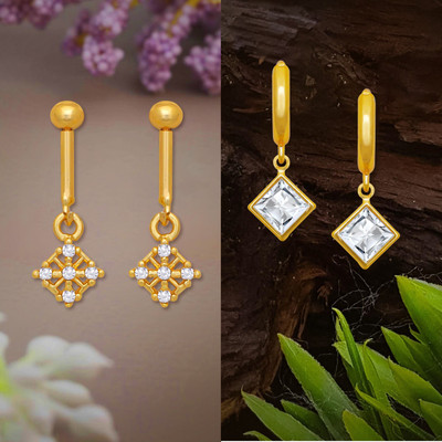 Drashti Collection Traditional Micron Plated Premium Earrings Collection For Women And Girls Brass Stud Earring