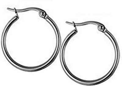 Miami Jewellery Silver Mens Bali Ear rings Metal Hoop Earring