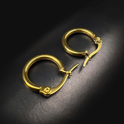 COMMON ETAIL Sterling Gold Hoop Hypoallergenic Earrings for Men And Women Stainless Steel Hoop Earring