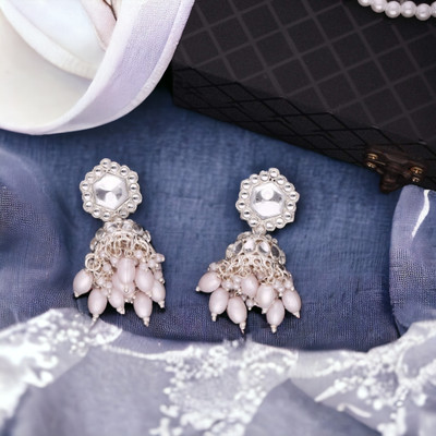 Vedda Pack of 1 Earring for Women & Girls Diamond Brass Drops & Danglers