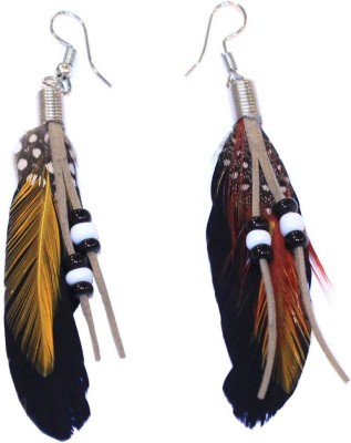 La Belleza Multicolor feather Earrings Alloy Drops & Danglers