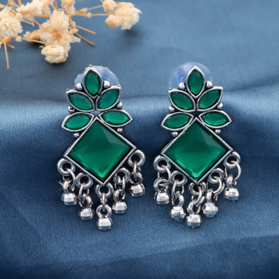 DEW MAT Women's Jewellery Earrings Pearl Jhumka / Jhumki Earrings for Girls Cubic Zirconia Zinc, Brass Drops & Danglers, Chandbali Earring, Rhinestone Studs