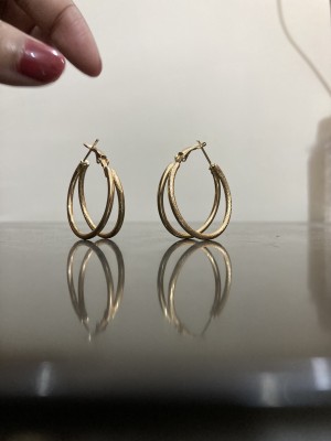 somyazz collection TRENDING KOREAN STYLISH HOOP METALGOLDEN EARRING FOR WOMEN AND GIRLS Metal, Alloy Hoop Earring, Earring Set