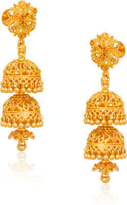 Raj And Deb Traditional Tample Earring Collection For Women Brass Jhumki Earring