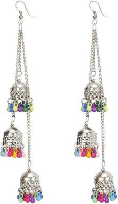 MAYRA TRADING Kashmiri Multi Beads Alloy Stud Earring