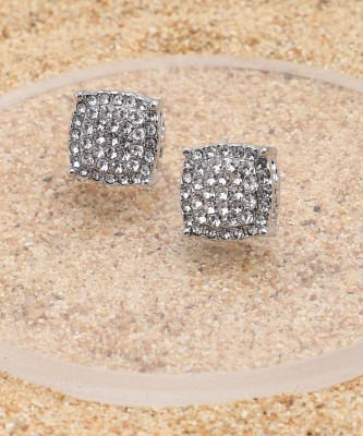 SOHI Silver Plated Party Designer Stone Stud For Women Alloy Stud Earring