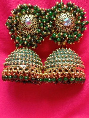 edition fashion hub Floral jhumka earrings Beads Alloy Jhumki Earring