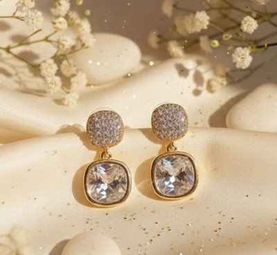 DAISY DARLINGS CRYSTAL DROP RHINESTONE EARRINGS FOR WOMEN GIRLS, WESTER KOREAN EARING Crystal, Cubic Zirconia Alloy Stud Earring, Drops & Danglers, Plug Earring, Earring Set, Rhinestone Studs DAISY DARLINGS CRYSTAL DROP RHINESTONE EARRINGS FOR WOMEN GIRLS, WESTER KOREAN EARING Crystal, Cubic Zirconia Alloy Stud Earring, Drops & Danglers, Plug Earring, Earring Set, Rhinestone Studs