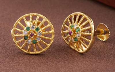 MBC TRADE Earring Set, Gold Diamond Alloy Earring Set