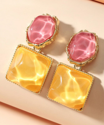 AKISON JEWELS Korean Earrings For Women Girls Trendy Western Fashion Earring Light Weight Crystal Alloy Drops & Danglers
