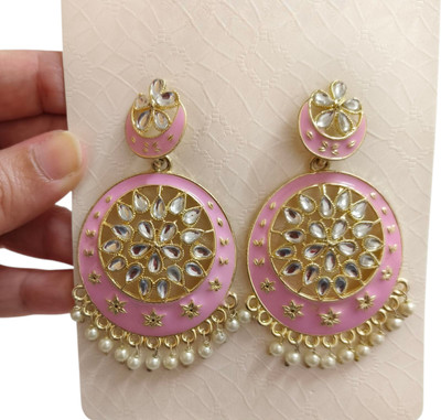 LOVIA BY HM PINK EARRINGS FOR WOMEN, HEAVY CHANDBALI EARRINGS, JHUMKA EARRINGS Cubic Zirconia Alloy Stud Earring, Chandbali Earring, Earring Set, Rhinestone Studs, Jhumki Earring LOVIA BY HM PINK EARRINGS FOR WOMEN, HEAVY CHANDBALI EARRINGS, JHUMKA EARRINGS Cubic Zirconia Alloy Stud Earring, Chandbali Earring, Earring Set, Rhinestone Studs, Jhumki Earring