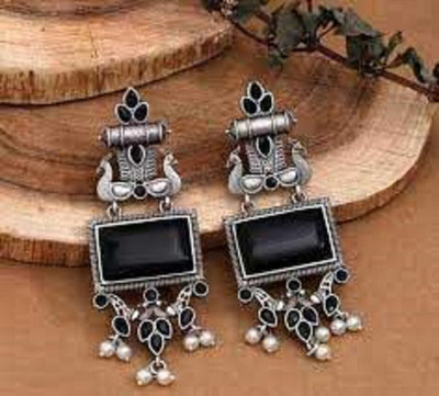 Sangria Silver Plated Earring for Women & Girls Diamond Brass Drops & Danglers