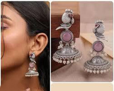 Divastri Silver Earring for Women & Girls Brass Drops & Danglers